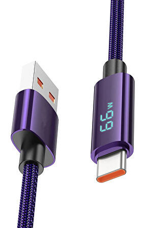 Huawei P Smart S Z 2021 Pro Şarj Kablosu Type-C Göstergeli Hızlı NF-HC-U125