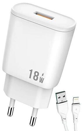iPhone 14 - 14 Pro - 14 Pro Max Şarj Aleti Lightning Set 18W SY-18WL