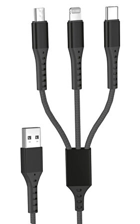 iPhone 14 - 14 Pro - 14 Pro Max Şarj Kablosu 3in1 66w SZ-CL99