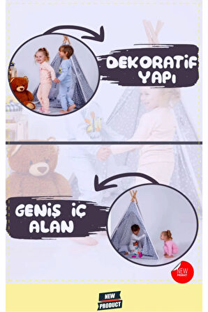 Oyun Arkadaşı Kızılderili Pamuklu Çocuk Oyun Çadırı Kız Erkek Cocuk Oyuncakları Egitici Oyuncaklar