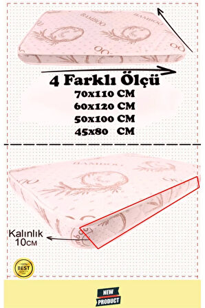 Organik Sünger Bamboo Bebek Çocuk Park Yatak Anne Yanı Bebek Yatak