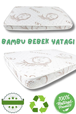 1ADET Bebek Park Yatak Anne Yanı Bebek Yatağı Organik Sünger Bamboo Bebek Çocuk Park Yatak Anne Yanı