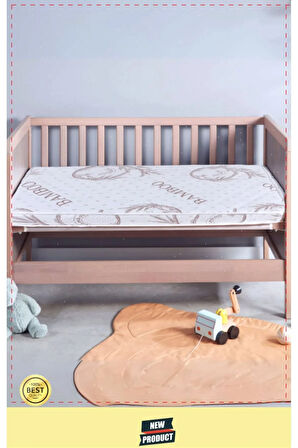 Bamboo Bebek Yatak Ortopedik Sünger Beşik Park Yatağı Anne Yanı Bebek Yatak