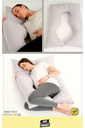 5 Farklı Bölge Destekli Hamile Yastığı Fermuarlı Emzirme Minderi