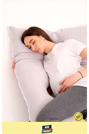 5 Farklı Bölge Destekli Hamile Yastığı Fermuarlı Emzirme Minderi