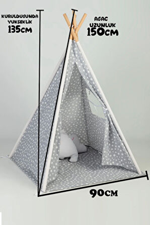 Çocuk Çadır Oyuncak Ev Organik Pamuklu Kumaş Kızılderili Çocuk Oyun Alanı Çadırı Kız Erkek Cocuk Egi