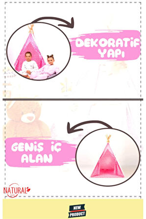 Eğitici Oyun Arkadaşı Kızılderili Pamuklu Çocuk Oyun Çadırı Kutulu Kız Erkek Egitici Oyuncaklar