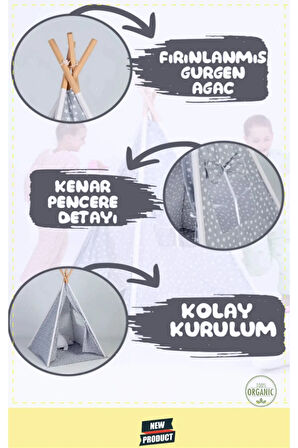 Eğitici Oyun Arkadaşı Kızılderili Pamuklu Çocuk Oyun Çadırı Kutulu Kız Erkek Egitici Oyuncaklar