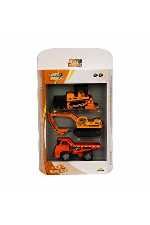 Kız Çocuk Oyuncak Erkek Çocuk Oyuncak 3'lü Araç Seti İş Makinaları Eğitici Oyuncaklar