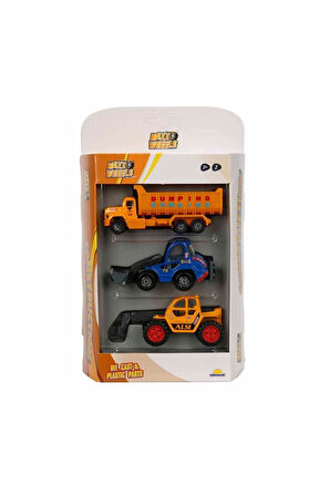 Kız Çocuk Oyuncak Erkek Çocuk Oyuncak 3'lü Araç Seti İş Makinaları Eğitici Oyuncaklar