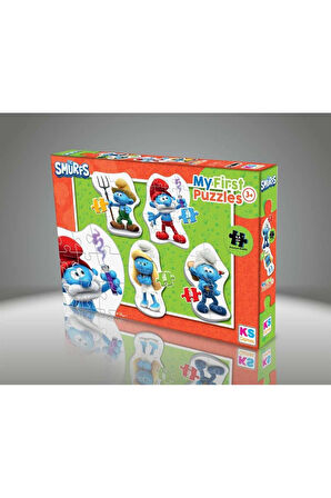 Kız Çocuk Oyuncak Erkek Çocuk Oyuncak SMR 10304 SMURF MY FİRST PUZZLE -KS Eğitici Oyuncaklar