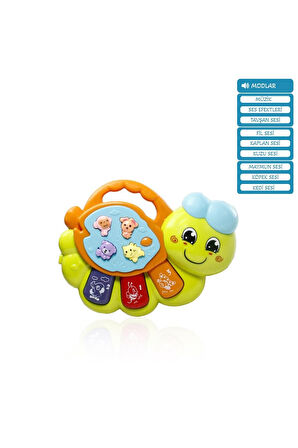 IŞIKLI VE MÜZİKLİ SOLUCAN BEBEK -VRD Eğitici Oyuncaklar