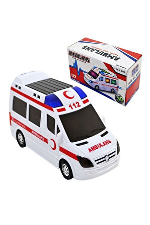 Eğitici Öğretici Çocuk Oyuncaklar Oyuncak Büyük Boy Ambulans Pilli Sesli Işıklı Ambulans 112 Acil Ar