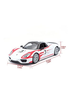 Kız Çocuk Oyuncak Erkek Çocuk Oyuncak 28009 Burago Porsche 918 Spyder 1:24 Model Araba Eğitici Oyunc
