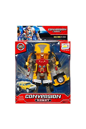 Kız Çocuk Oyuncak Erkek Çocuk Oyuncak 81234 Sunman, 1:32 Sesli ve Işıklı Dönüşebilen Robot Eğitici O