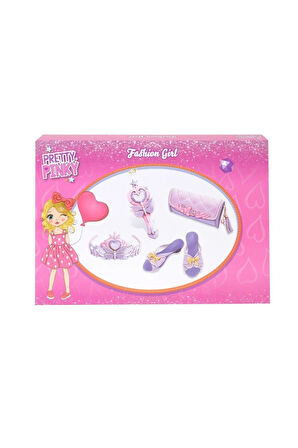 Kız Çocuk Oyuncak Erkek Çocuk Oyuncak 4376 Pretty Pinky Kokoş Terlik Gözlük Tarak Set -Sunman Eğitic