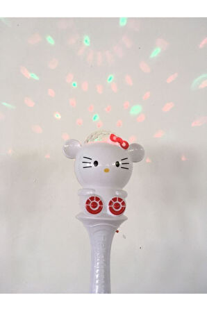 Eğitici Öğretici Çocuk Oyuncaklar Hello Kitty Sesli Işıklı Müzikli Asa Meşale Oyuncak Disko Topu Dön