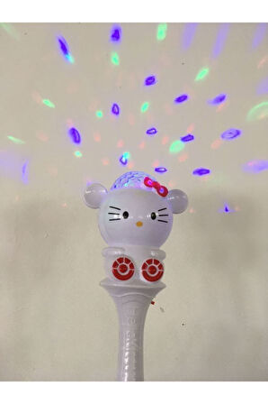 Eğitici Öğretici Çocuk Oyuncaklar Hello Kitty Sesli Işıklı Müzikli Asa Meşale Oyuncak Disko Topu Dön