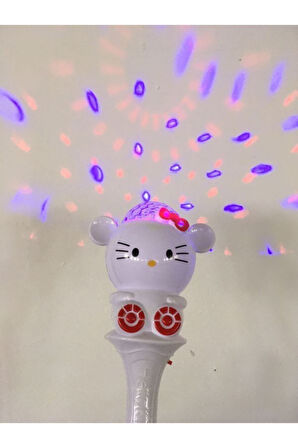Eğitici Öğretici Çocuk Oyuncaklar Hello Kitty Sesli Işıklı Müzikli Asa Meşale Oyuncak Disko Topu Dön