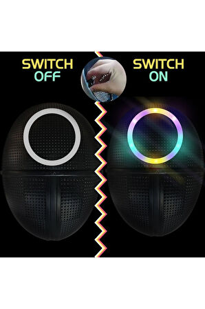 Eğitici Öğretici Çocuk Oyuncaklar Squıd Game Işıklı Maske ışık efektli (ışık fonksiyonlu) Yuvarlak S