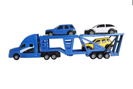 Eğlenceli Oyuncak Araç Taşıyıcı Plastik Sarı Tır Kız Erkek Çocuk Eğitici