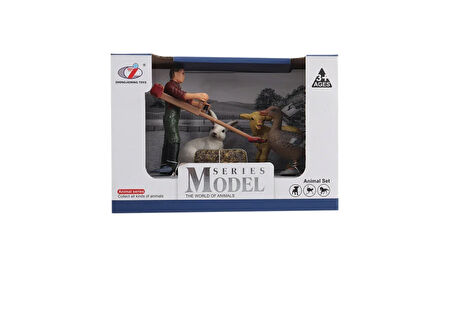 Kız Erkek Çocuk Oyuncak Kutulu Model Çiftçi, Domuz,Tavşan, Kaz Kız Erkek Çocuk Eğiticila