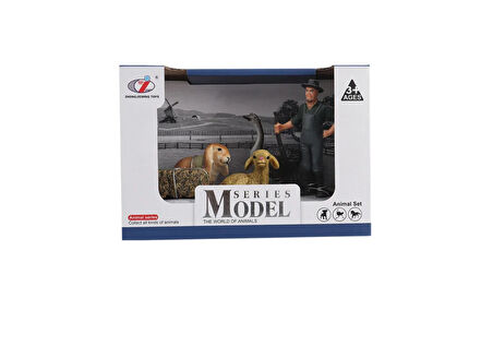 Eğitici Oyuncak Kutulu Model Çiftçi, Kuzu,Tavşan, Kaz Kız Erkek Çocuk Eğitici