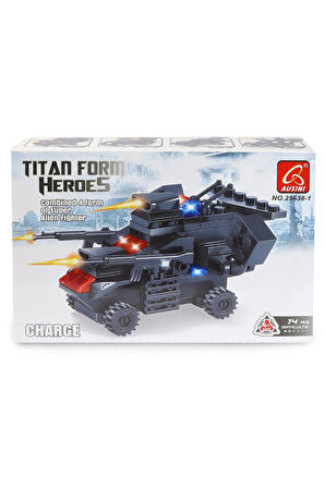 Kız Çocuk Oyuncak Erkek Çocuk Oyuncak Ausini Titan Form Heroes-1 Charge 74 Parça Eğitici Oyuncaklar