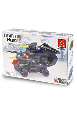 Kız Çocuk Oyuncak Erkek Çocuk Oyuncak Ausini Titan Form Heroes-1 Charge 74 Parça Eğitici Oyuncaklar