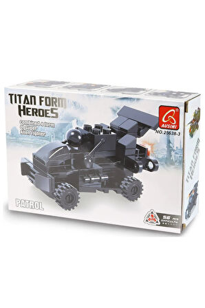 Kız Çocuk Oyuncak Erkek Çocuk Oyuncak Ausini Titan Form Heroes-3 Patrol 56 Parça Eğitici Oyuncaklar