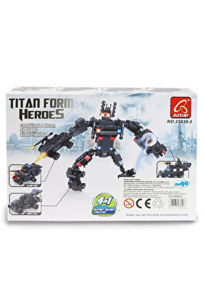 Kız Çocuk Oyuncak Erkek Çocuk Oyuncak Ausini Titan Form Heroes-3 Patrol 56 Parça Eğitici Oyuncaklar