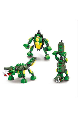 Kız Çocuk Oyuncak Erkek Çocuk Oyuncak Ausini Titan Form Heroes-6 Ankylosaurus 133 Parça Eğitici Oyun