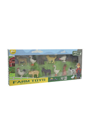 Kız Çocuk Oyuncak Erkek Çocuk Oyuncak 12 Parça Çiftlik Hayvanları Seti Eğitici Oyuncaklar