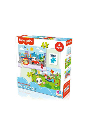 Kız Çocuk Oyuncak Erkek Çocuk Oyuncak FP 13407 Baby Puzzle City Fun Picnic 2In1 Eğitici Oyuncaklar