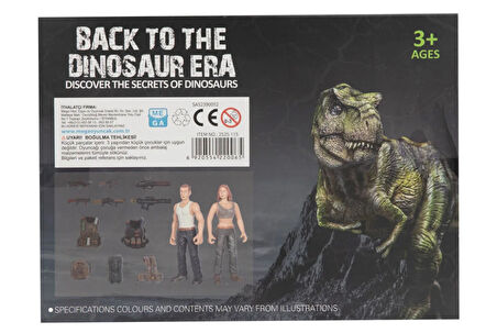 Eğitici Oyuncak Kadın Figürlü Dinozorlu ve Aksesuarlı Oyun Seti Kız Erkek Çocuk Eğitici Eğitici