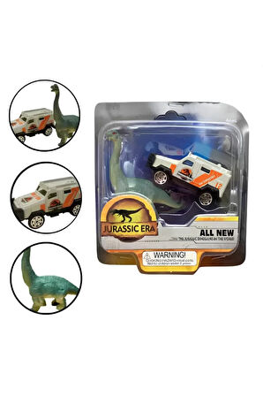 Kız Çocuk Oyuncak Erkek Çocuk Oyuncak Die Cast Metal Jip ve Brontosaurus Eğitici Oyuncaklar