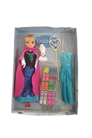 Eğitici Eğlenceli Çocuk Oyuncak Karlar Ülkesi Anna Şarkı Söyleyen Bebek Ve Elsa Kıyafeti Toplam 32