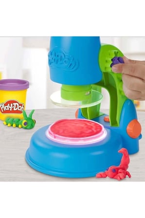 Kız Çocuk Oyuncak Erkek Çocuk Oyuncak G0494 Play-Doh Işıklı Mikroskop Oyun Seti +3 yaş Eğitici Oyunc