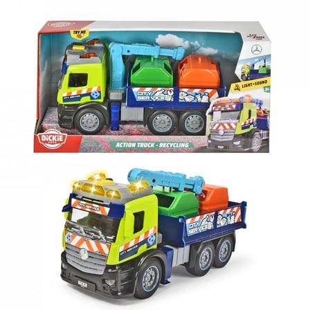 Kız Erkek Çocuk Oyuncak 203745015 Aksiyon Geri Dönüşüm Kamyonu-Dickie Toys Kız Erkek Çocuk Eğitici Eğiti