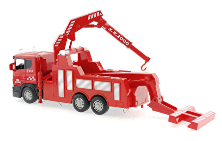 Eğitici Oyuncak Die Cast Sürtmeli Vinçli Kurtarıcı İtfaiye Aracı Kız Erkek Çocuk Eğitici Eğitici