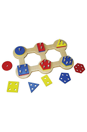 Kız Çocuk Oyuncak Erkek Çocuk Oyuncak KAL-1013 Altılı Geometrik Sök Tak -Chiva Eğitici Oyuncaklar