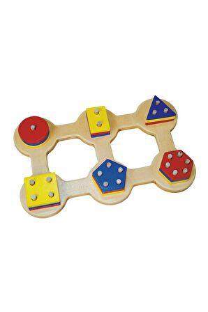 Kız Çocuk Oyuncak Erkek Çocuk Oyuncak KAL-1013 Altılı Geometrik Sök Tak -Chiva Eğitici Oyuncaklar