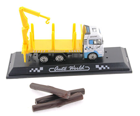 Kız Erkek Çocuk Oyuncak Die Cast Mini Sarı Kütük Kamyonu Kız Erkek Çocuk Eğitici