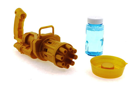 Eğitici Oyuncak Pilli Sarı Köpük Balon Tabancası Kız Erkek Çocuk Eğitici