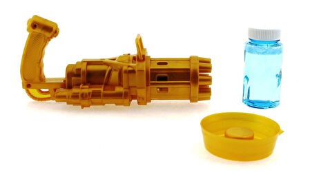 Eğitici Oyuncak Pilli Sarı Köpük Balon Tabancası Kız Erkek Çocuk Eğitici