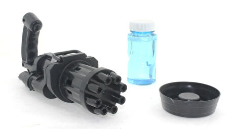 Öğretici Oyuncak Pilli Siyah Köpük Balon Tabancası Kız Erkek Çocuk Eğitici