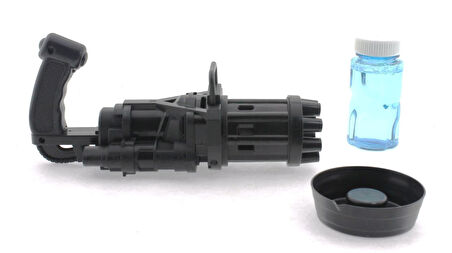 Öğretici Oyuncak Pilli Siyah Köpük Balon Tabancası Kız Erkek Çocuk Eğitici