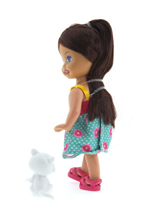 Kız Çocuk Oyuncak Erkek Çocuk Oyuncak Cute Girl Kedi Figürlü Kumral Mini Bebek Eğitici Oyuncaklar