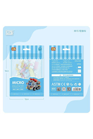 Kız Çocuk Oyuncak Erkek Çocuk Oyuncak LZ8615 LOZ Araba Blok Seti Mini Poşet 150 Parça -Vagon life Eğ