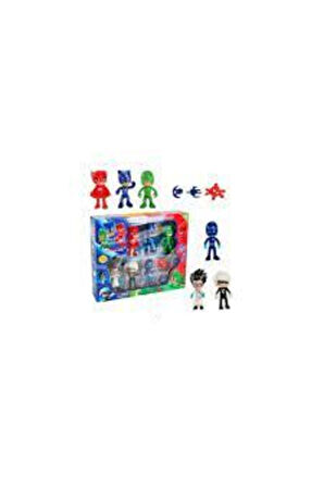 Eğitici Eğlenceli Çocuk Oyuncak Pjmasks Pj Maskeliler Pijamaskeliler 10 Pcs Figür Araç Set